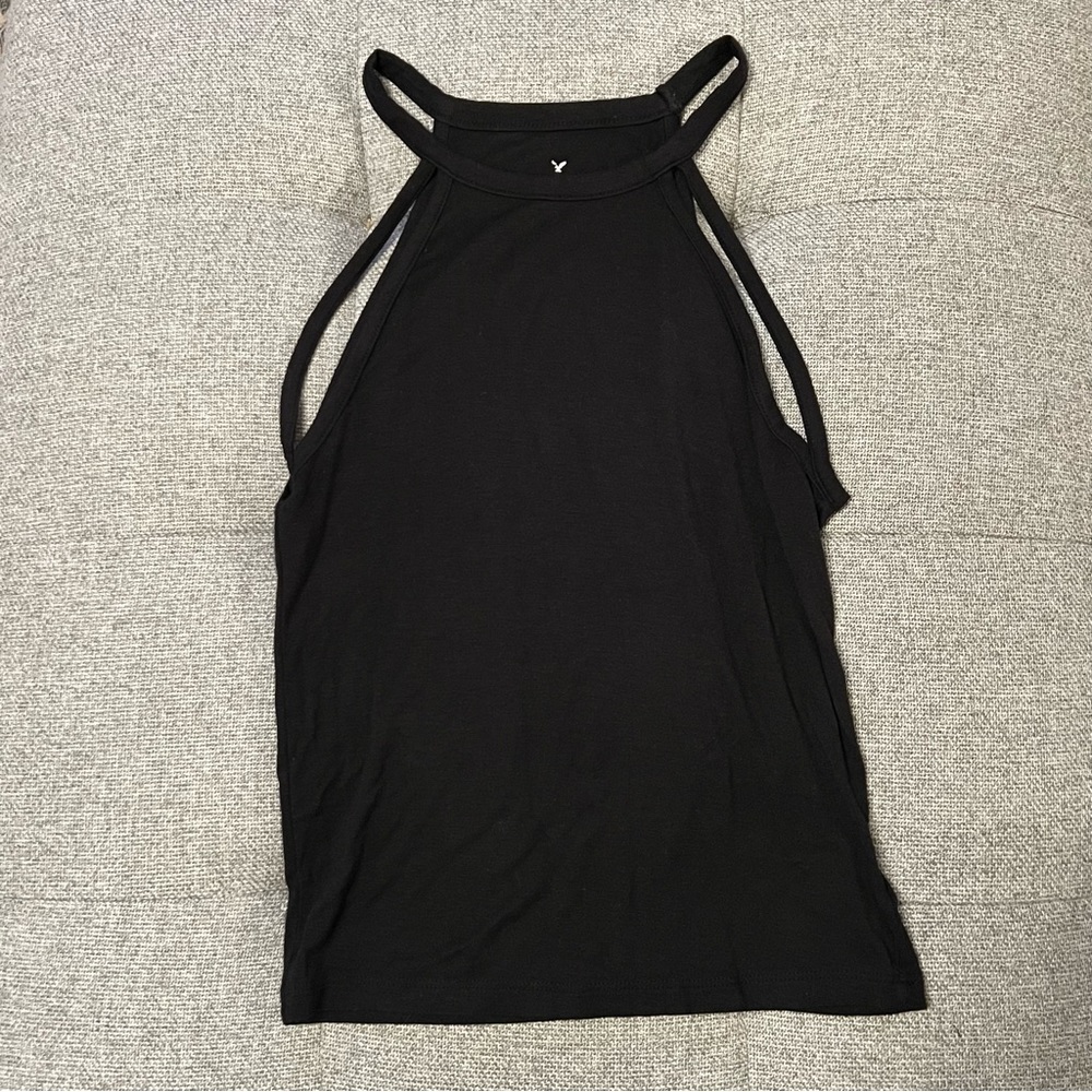 American Eagle Outfitters Hugh Neck Tank with Strappy Detail - Picture 2 of 4